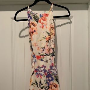 Floral backless skater dress